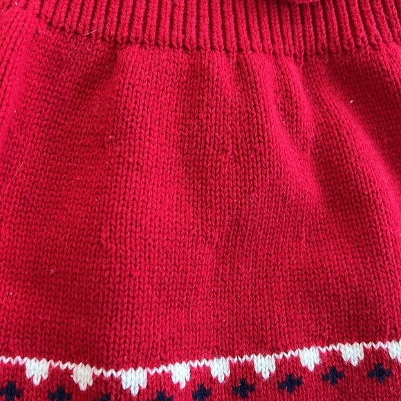Hanna andersson red knit snowflake sweater dress - Picture 3 of 7